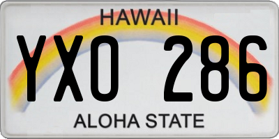 HI license plate YXO286