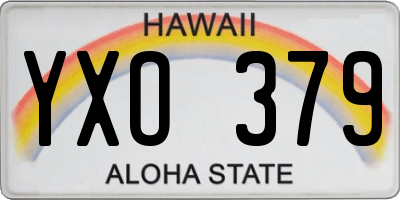 HI license plate YXO379