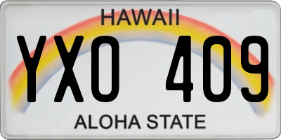 HI license plate YXO409