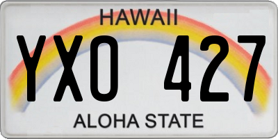 HI license plate YXO427