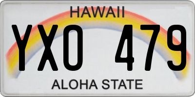 HI license plate YXO479
