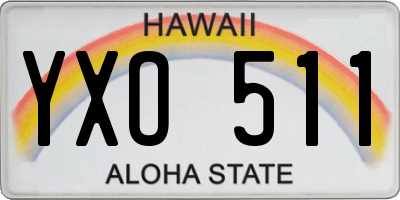 HI license plate YXO511