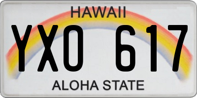 HI license plate YXO617