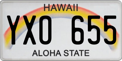 HI license plate YXO655