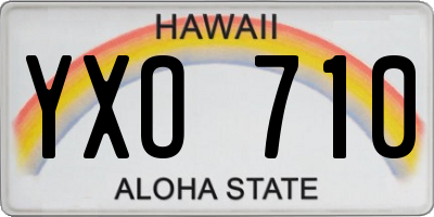 HI license plate YXO710