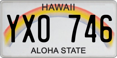 HI license plate YXO746