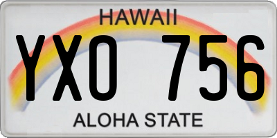 HI license plate YXO756