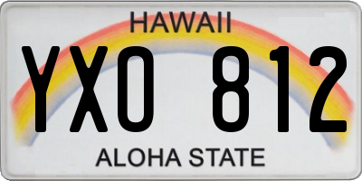 HI license plate YXO812