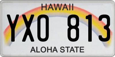 HI license plate YXO813