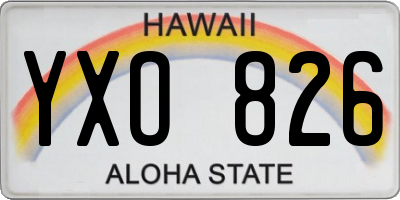 HI license plate YXO826