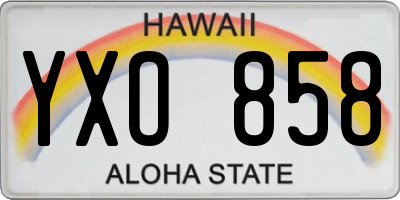 HI license plate YXO858