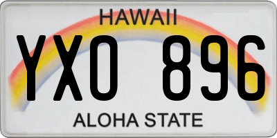 HI license plate YXO896