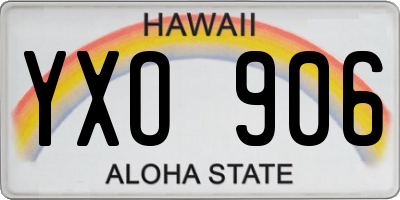 HI license plate YXO906