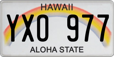 HI license plate YXO977