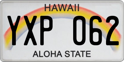 HI license plate YXP062