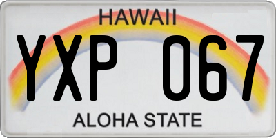 HI license plate YXP067