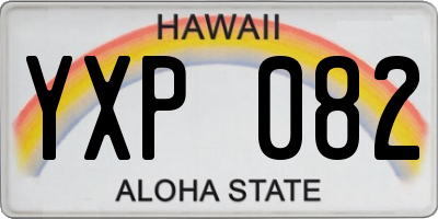 HI license plate YXP082