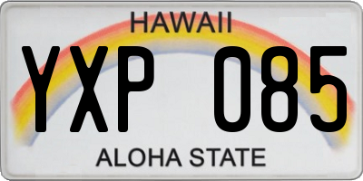 HI license plate YXP085