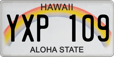 HI license plate YXP109