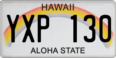 HI license plate YXP130