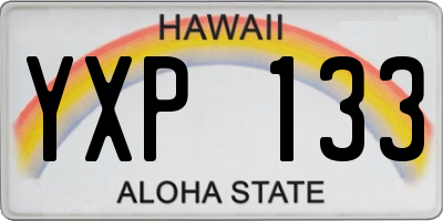 HI license plate YXP133