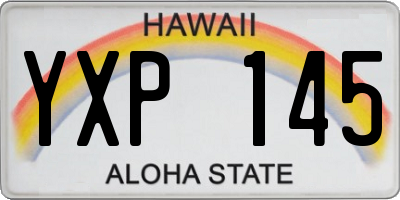 HI license plate YXP145