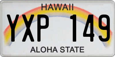 HI license plate YXP149