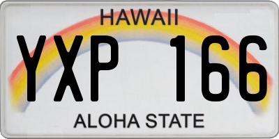 HI license plate YXP166
