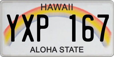 HI license plate YXP167