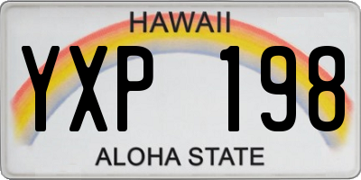 HI license plate YXP198