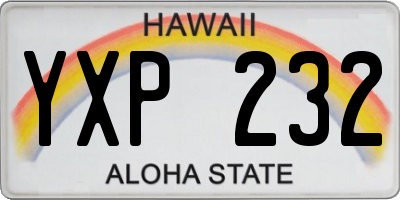 HI license plate YXP232