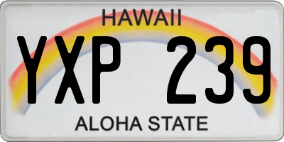 HI license plate YXP239