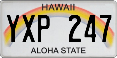 HI license plate YXP247