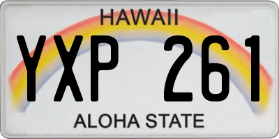 HI license plate YXP261