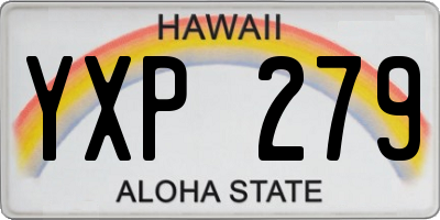 HI license plate YXP279