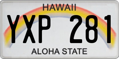 HI license plate YXP281
