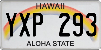 HI license plate YXP293