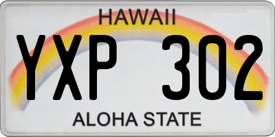 HI license plate YXP302