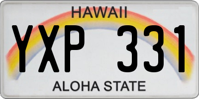 HI license plate YXP331
