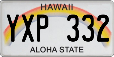 HI license plate YXP332