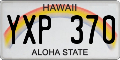 HI license plate YXP370