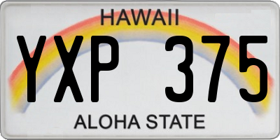 HI license plate YXP375