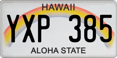 HI license plate YXP385