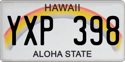 HI license plate YXP398