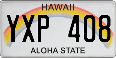 HI license plate YXP408