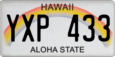 HI license plate YXP433