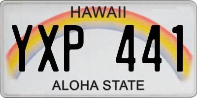 HI license plate YXP441