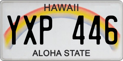 HI license plate YXP446