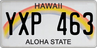 HI license plate YXP463