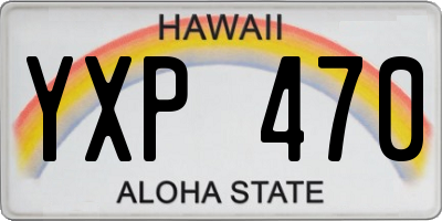 HI license plate YXP470